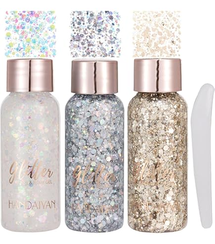 Amazon | グリッター アクリルカラージェル ボディジェル グリッター 9