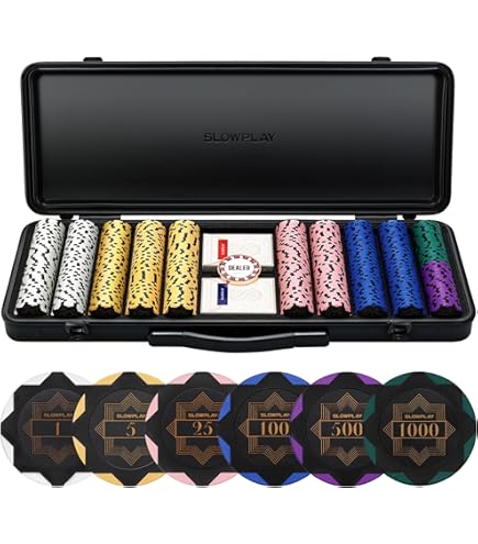Amazon | 5 Pcs denominated長方形ポーカーチップPlaques $ 25000