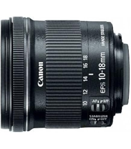 Amazon.com : Canon EF-S 10-18mm f/4.5-5.6 is STM Lens, Lens Only