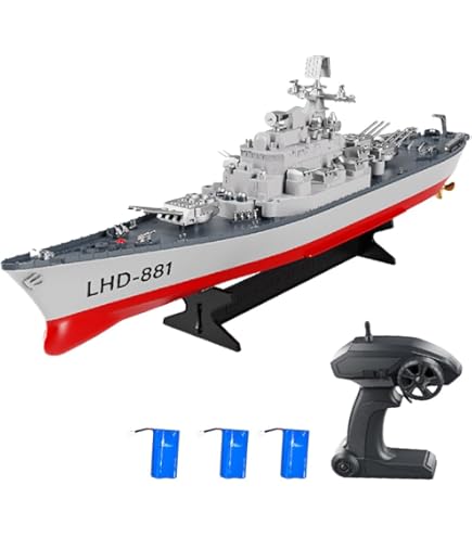Amazon.com: RIDID WW2 RC Battleship Model Kit, LHD-881 1/390 2.4G