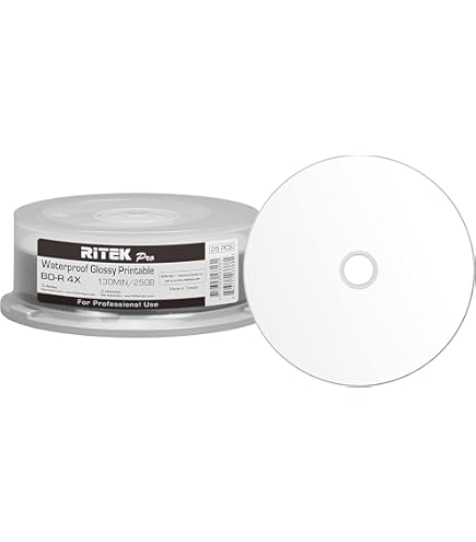 Amazon.com: PlexDisc Water Resistant Glossy White Inkjet Printable