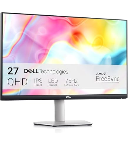 Amazon.com: Dell S2722DC Monitor - 27-inch WQHD (2560x1440) 75Hz