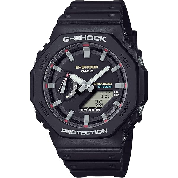 Amazon.com: Casio GA-2100-1A4ER G-Shock Neon Accent Quartz Watch