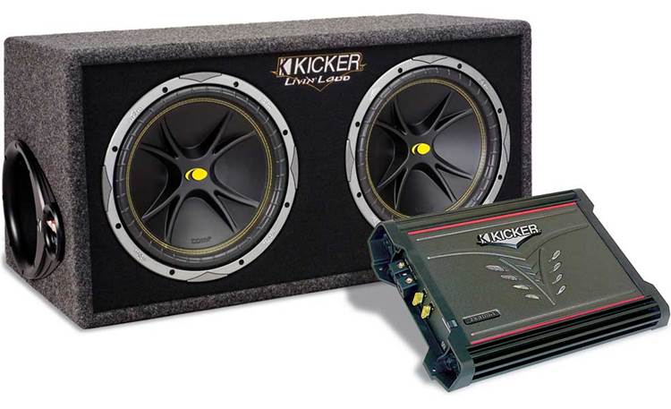 Kicker Bass Package ZX300.1 mono subwoofer amplifier DC122 dual 12