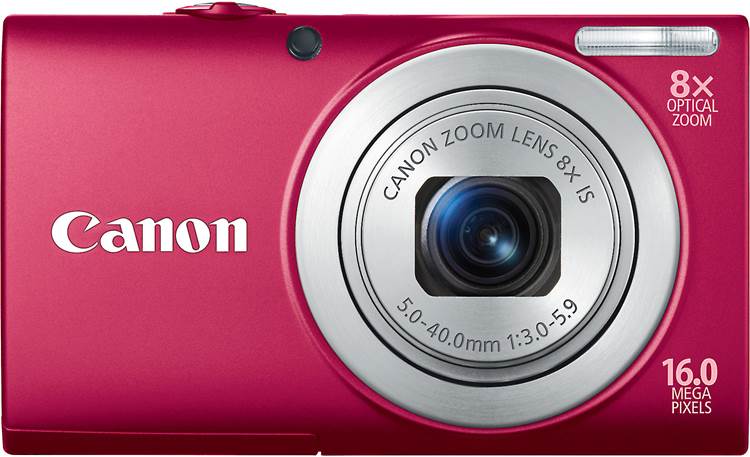 Canon PowerShot A4000 IS (Red) 16-megapixel digital camera with 8X