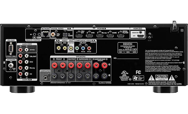 Denon AVR-2113CI 7.1-channel home theater receiver with Apple