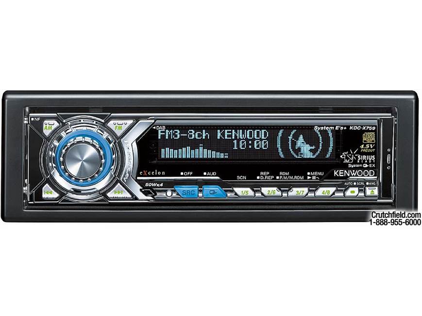 Kenwood KDC-X759 CD Receiver with CD Changer Controls at Crutchfield