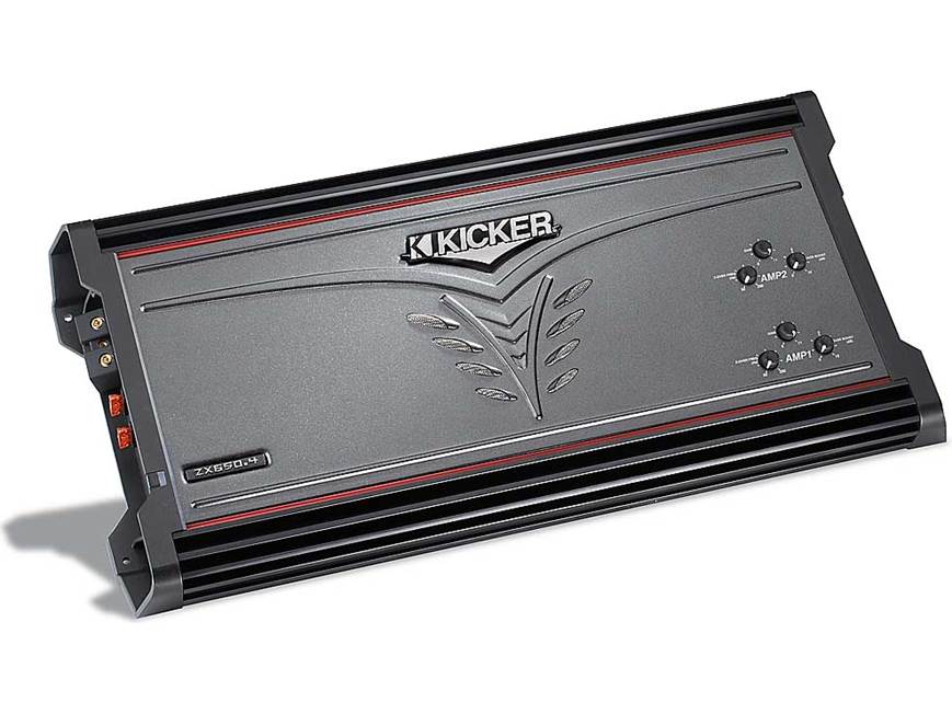 Kicker ZX650.4 4-channel car amplifier 120 watts RMS x 4 at