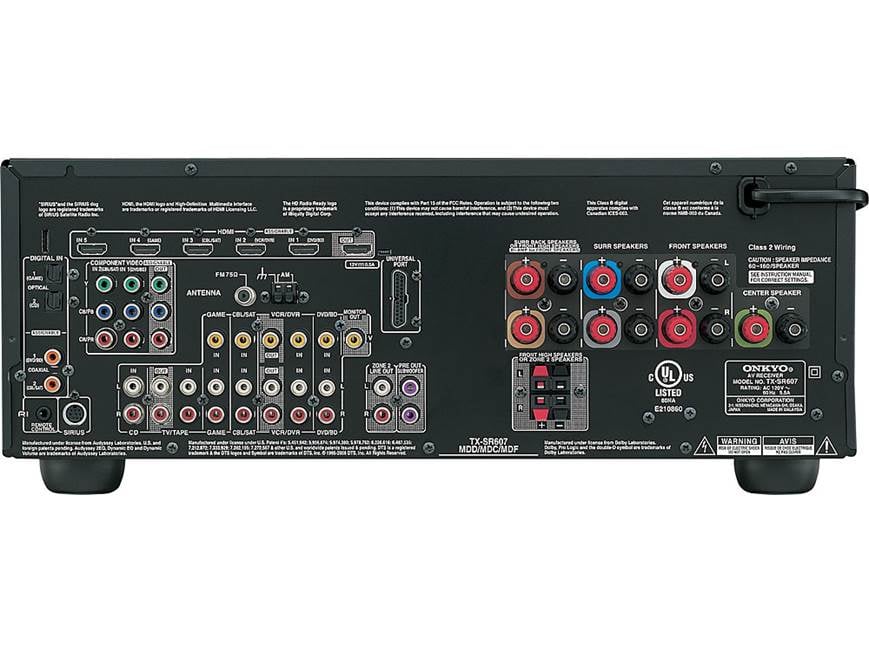 Onkyo TX-SR607 Home theater receiver with HDMI switching and video