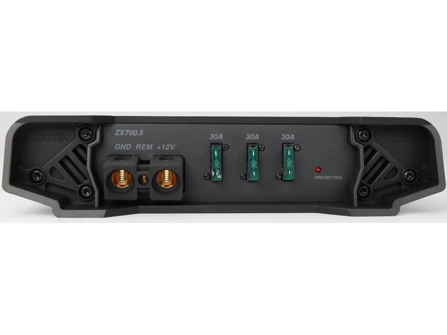 Kicker 10ZX700.5 5-channel amplifier — 70 watts RMS x 4 at 4 ohms
