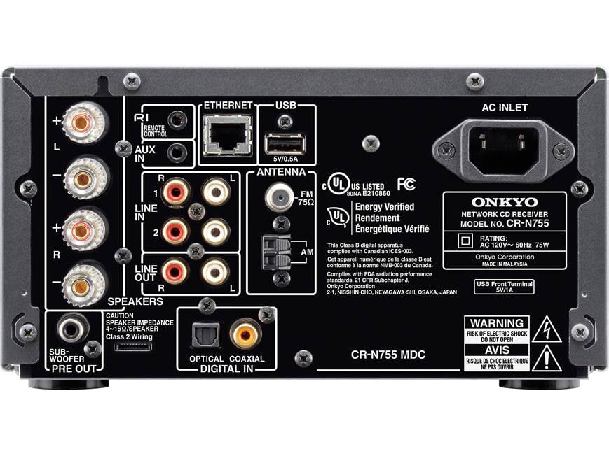 Onkyo CS-N755 AM/FM/CD mini audio system with network music