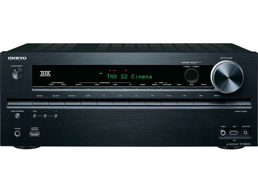 Onkyo TX-NR616 Home theater receiver with 3D-ready HDMI switching