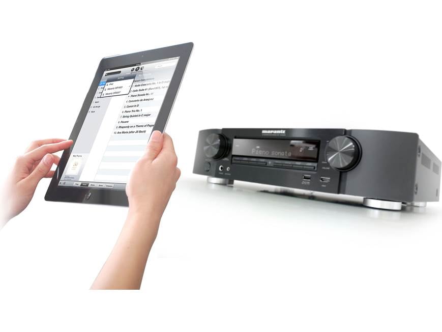 Marantz NR1603 7.1-channel home theater receiver with Apple