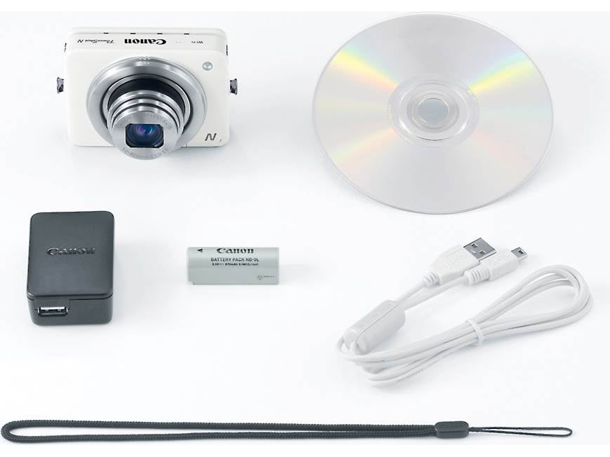 Canon PowerShot N (White) 12-megapixel digital camera with 8X