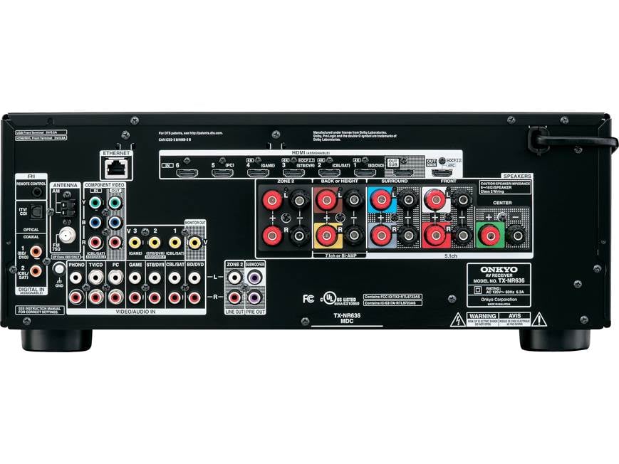 Onkyo TX-NR636 7.2-channel home theater receiver with Wi-Fi