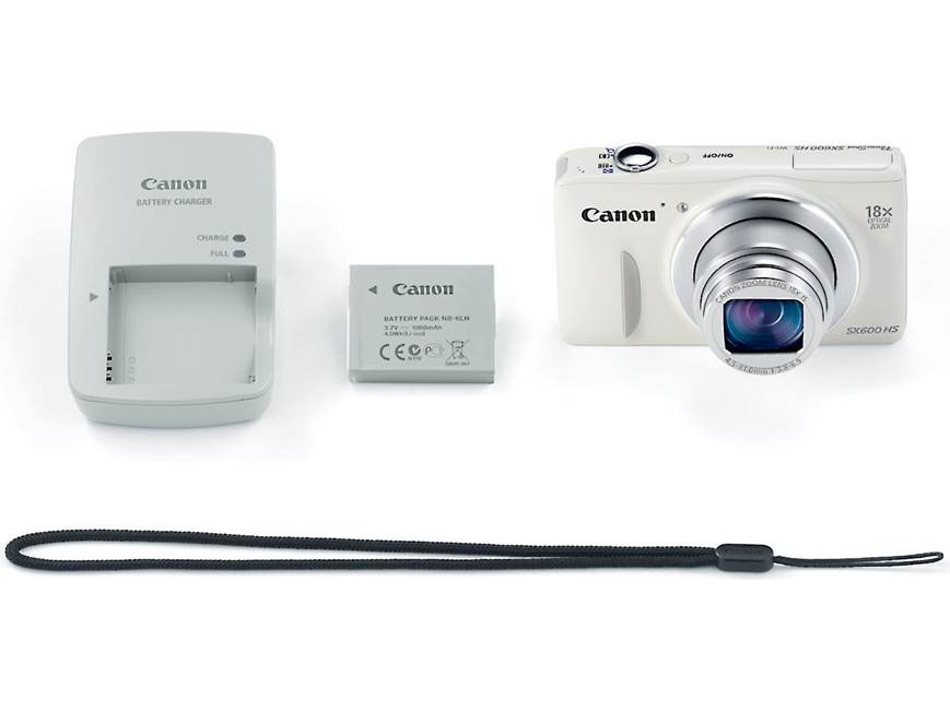 Canon PowerShot SX600 HS (White) 16-megapixel digital camera with