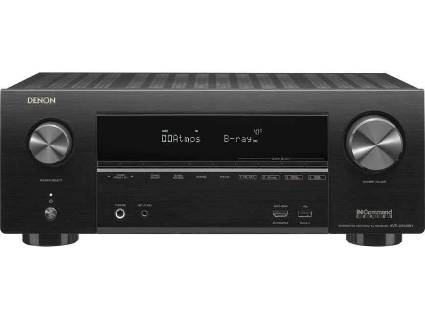 Denon AVR-X2500H 7.2-channel home theater receiver with Wi-Fi