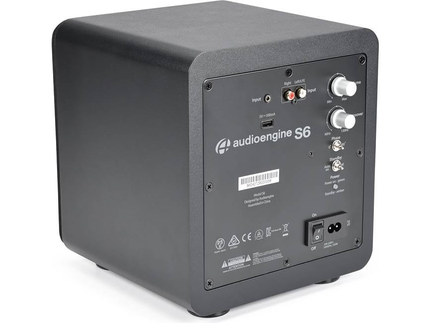 Audioengine S6 (Satin Black) Powered subwoofer (Satin Black) at