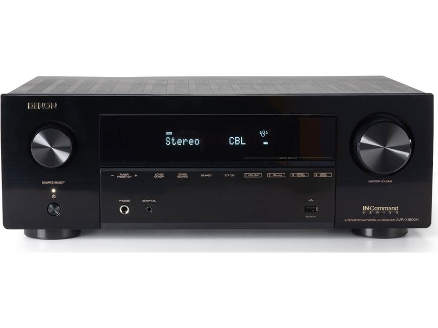 Denon AVR-X1800H 7.2-channel home theater receiver with Dolby