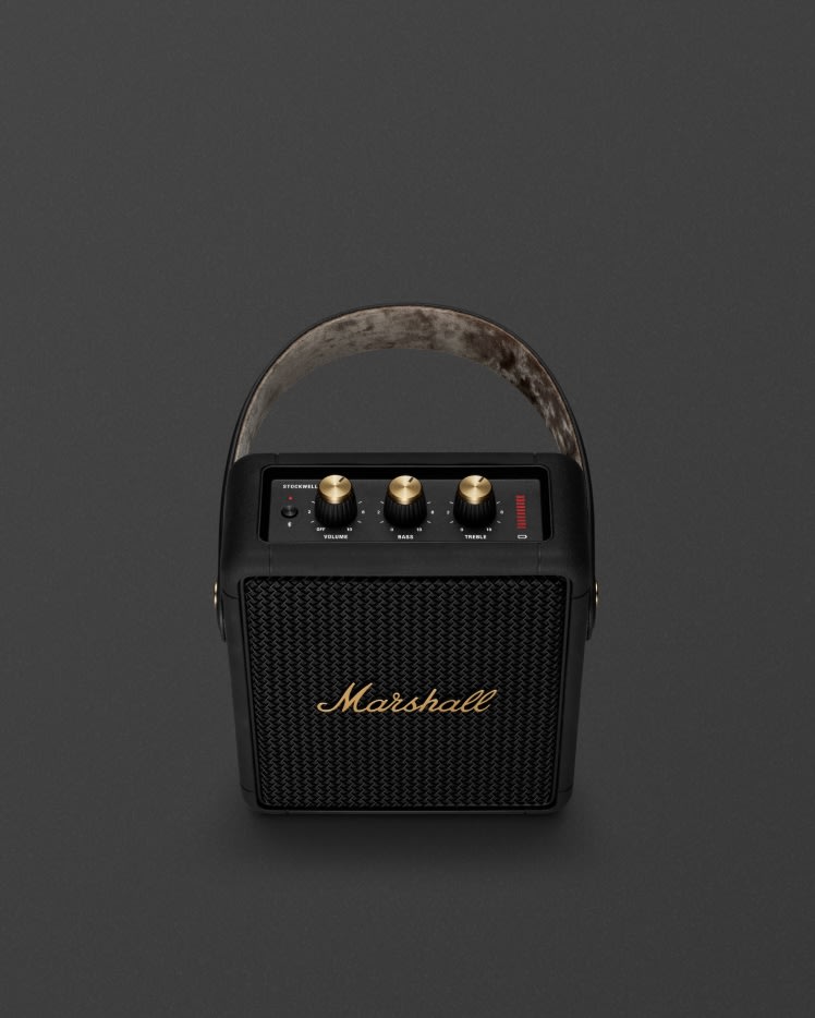 Stockwell II Black and Brass - ポータブルスピーカー | Marshall.com