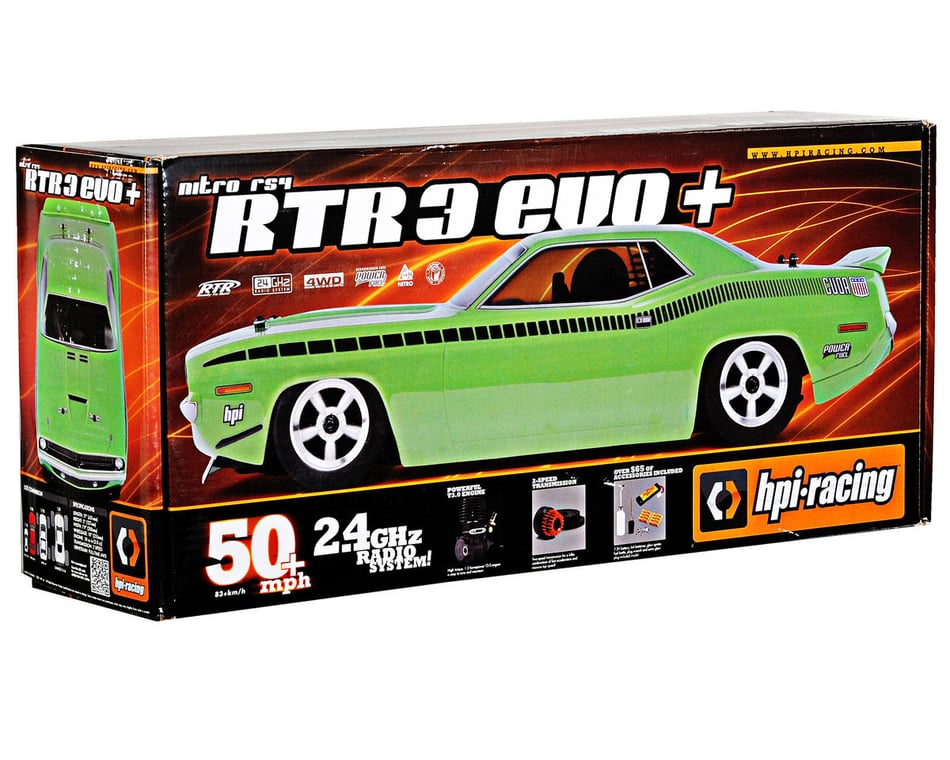 HPI Nitro RS4 3 EVO+ RTR w/Plymouth AAR Cuda Body & 2.4GHz Radio