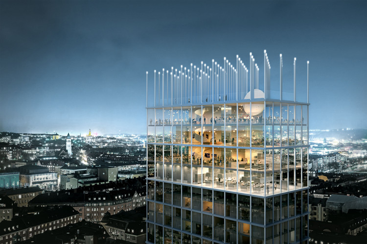 Tham & Videgård Win Competition to Design +One Tower in Sweden