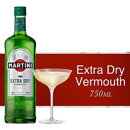 Martini & Rossi Extra Dry Vermouth Cocktail Mixer - 750 Ml