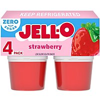 Jell-O Strawberry Artificially Flavored Zero Sugar Ready-to-Eat