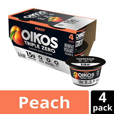 Oikos Triple Zero Cherry High Protein Sugar Free Nonfat Greek