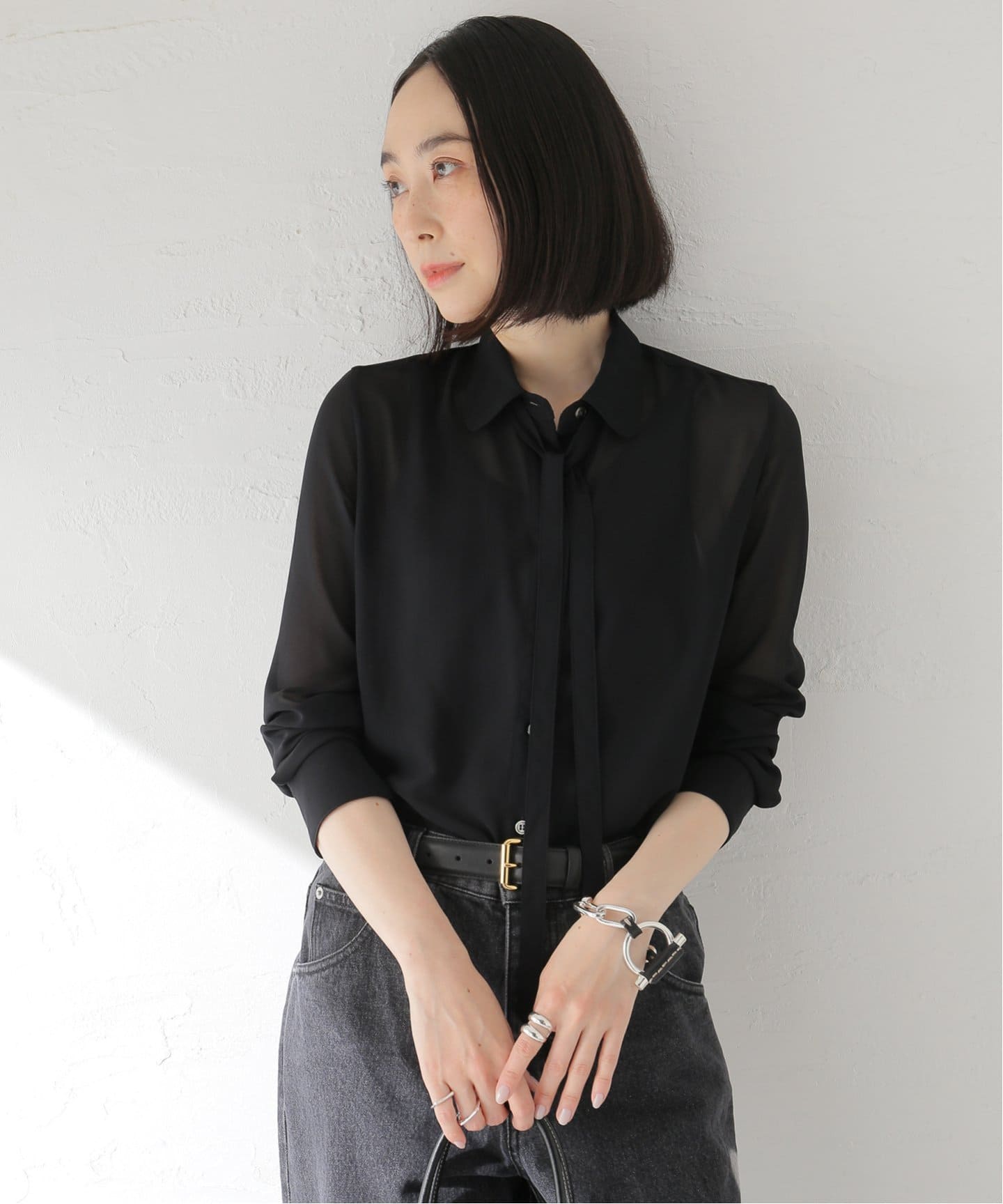 リボンボウタイシフォンブラウス（シャツ／ブラウス）｜Spick and Span