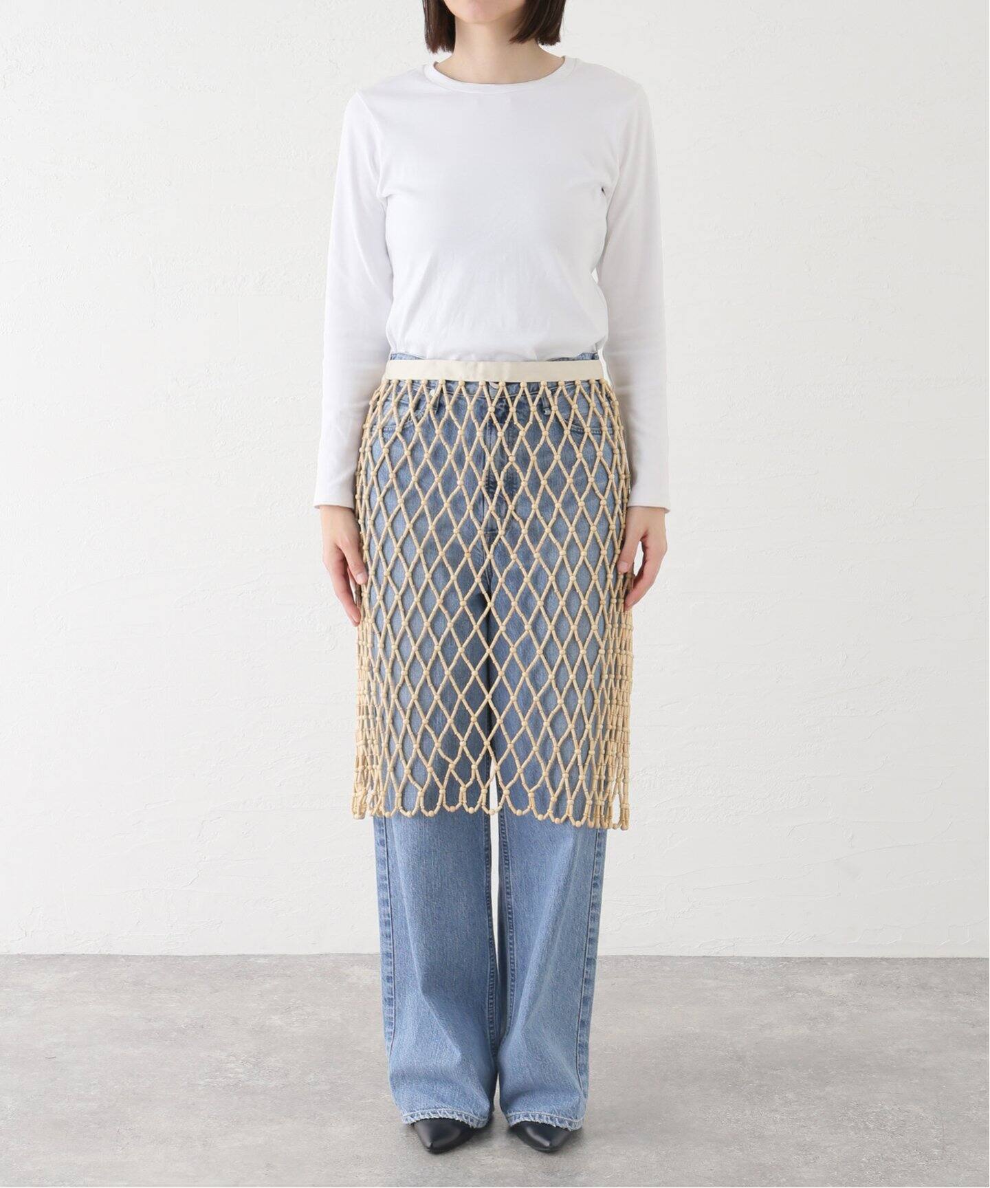 CHIKA KISADA BEADS APRON CZ-24192：スカート（その他スカート