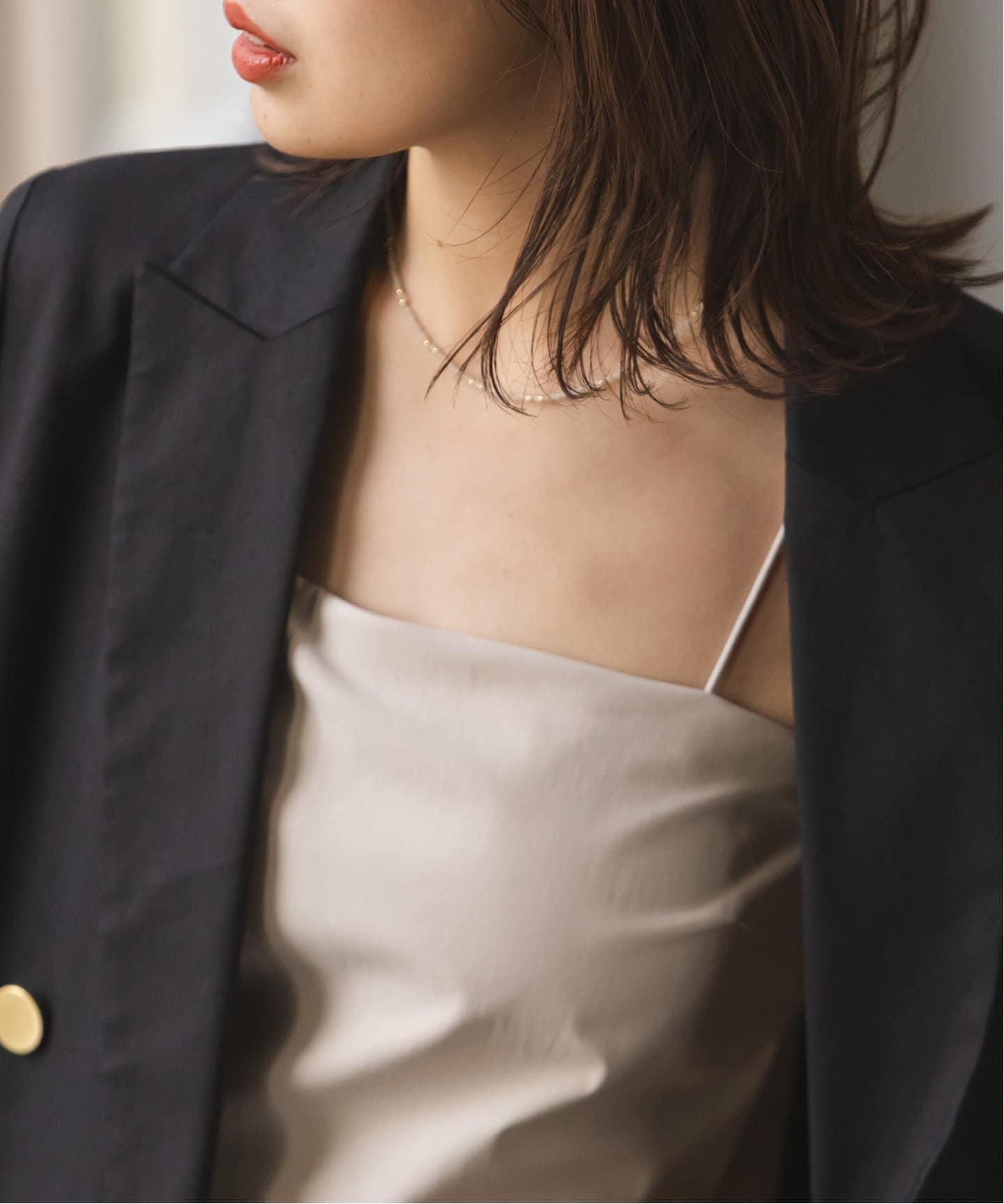 バックラインスイマーキャミ（カップ付きインナー）｜NOBLE（ノーブル