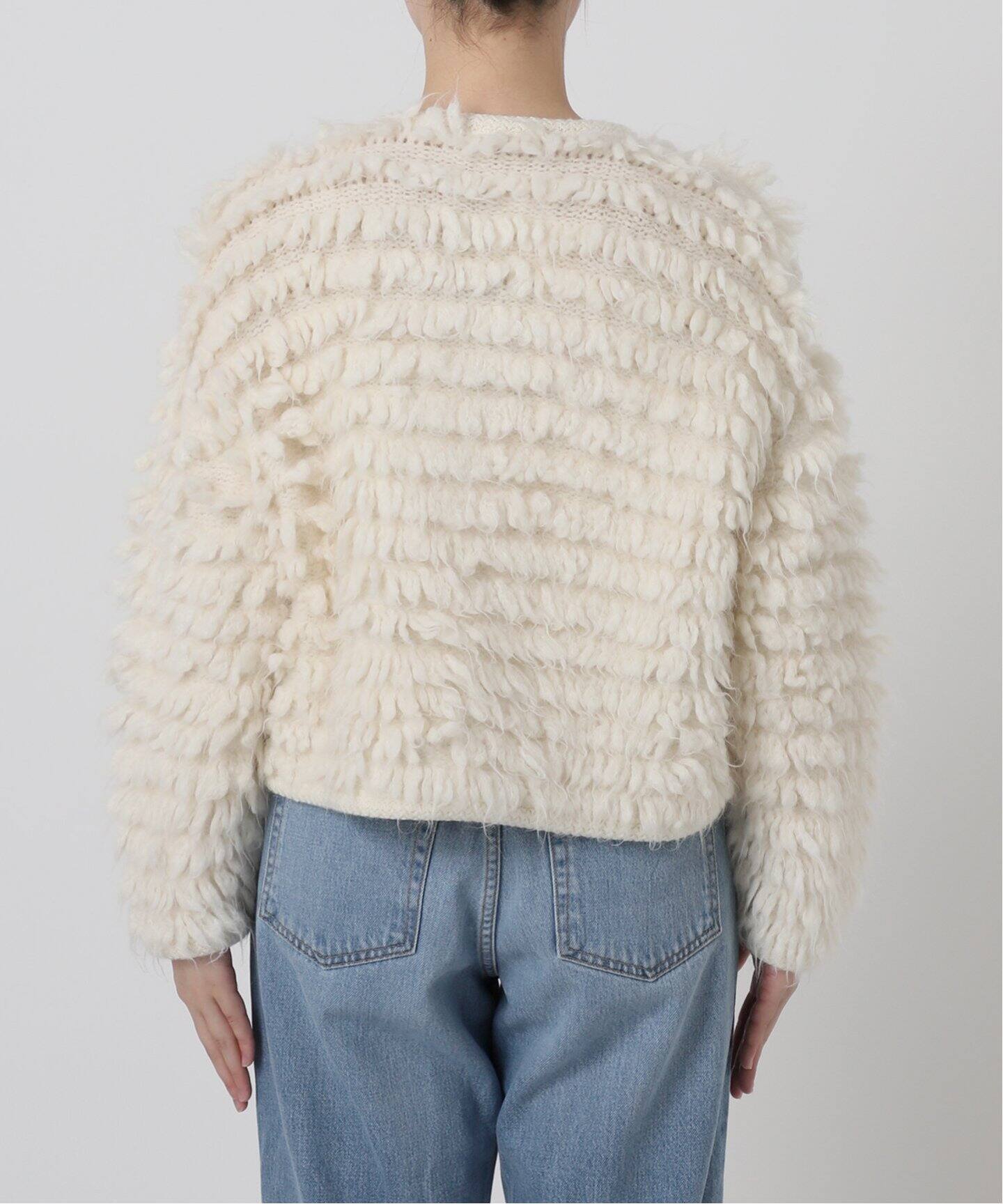 スーリーアルパカ混シャギーニットジャケット（カーディガン）｜IENA