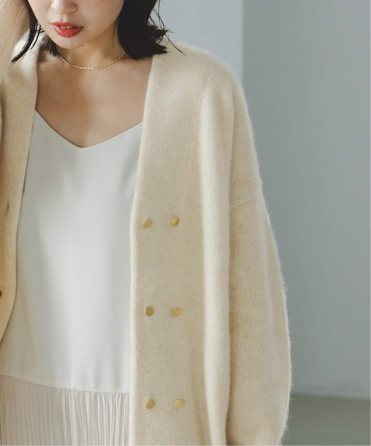 YAK/ヤク ダブルボタンニットカーディガン（ニット／セーター）｜NOBLE