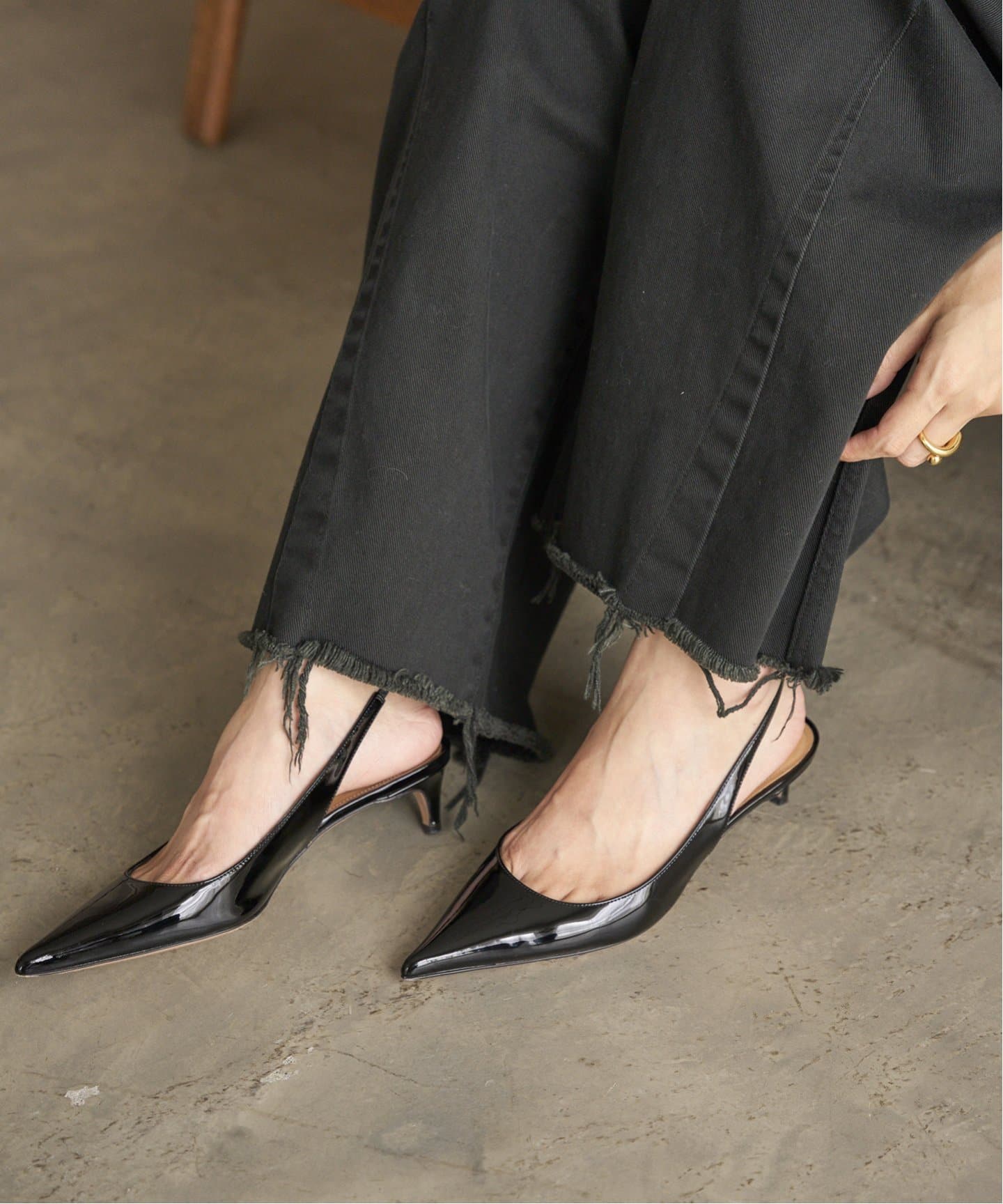 PELLICO/ペリーコ BACK SLING PATENT ミュール 3.5（その他シューズ