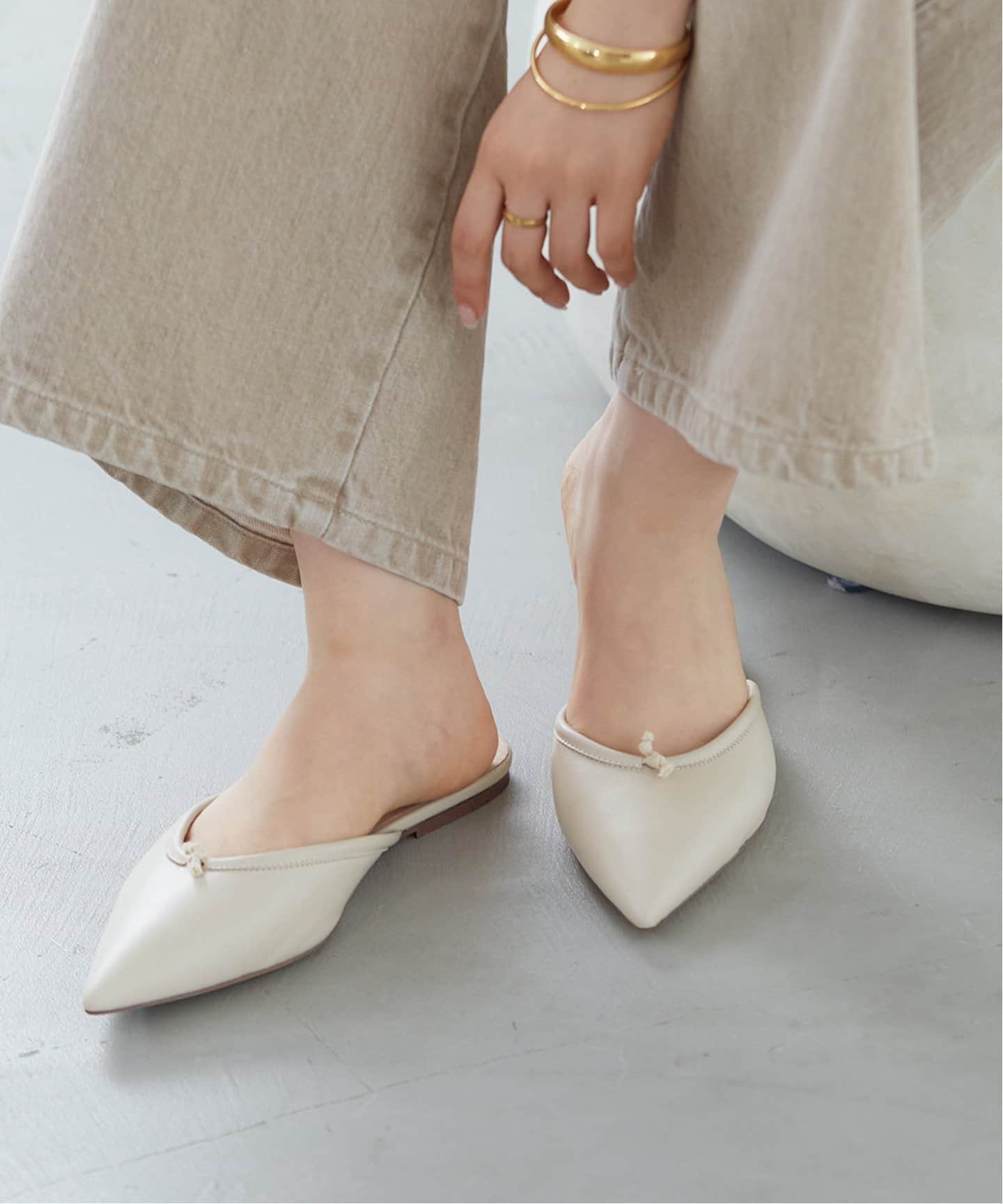 TONY BIANCO/トニービアンコ 別注 KNOT FLAT ミュール（サンダル