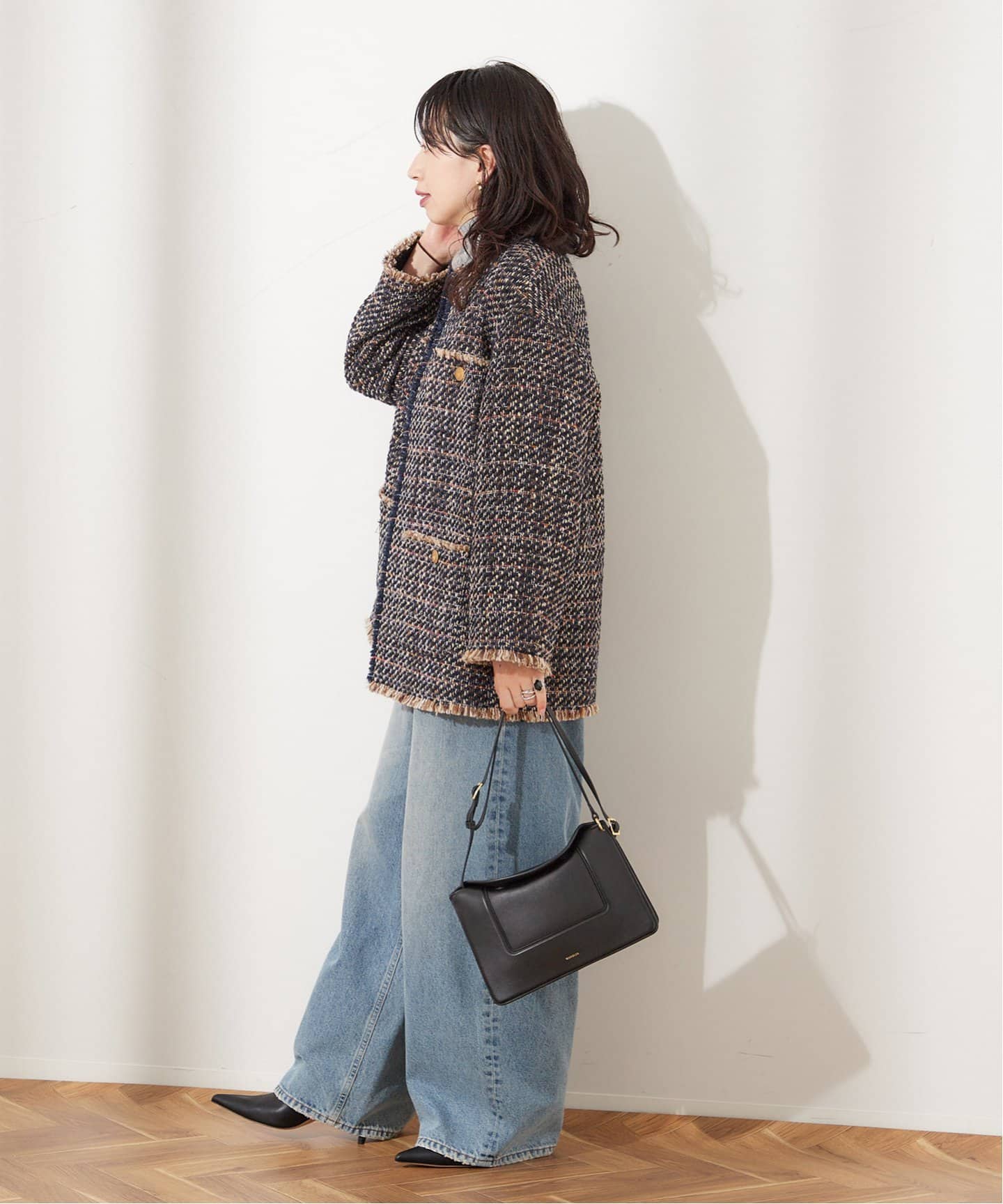 SP》GIOLICAツイードBIGジャケット（ノーカラージャケット）｜JOURNAL