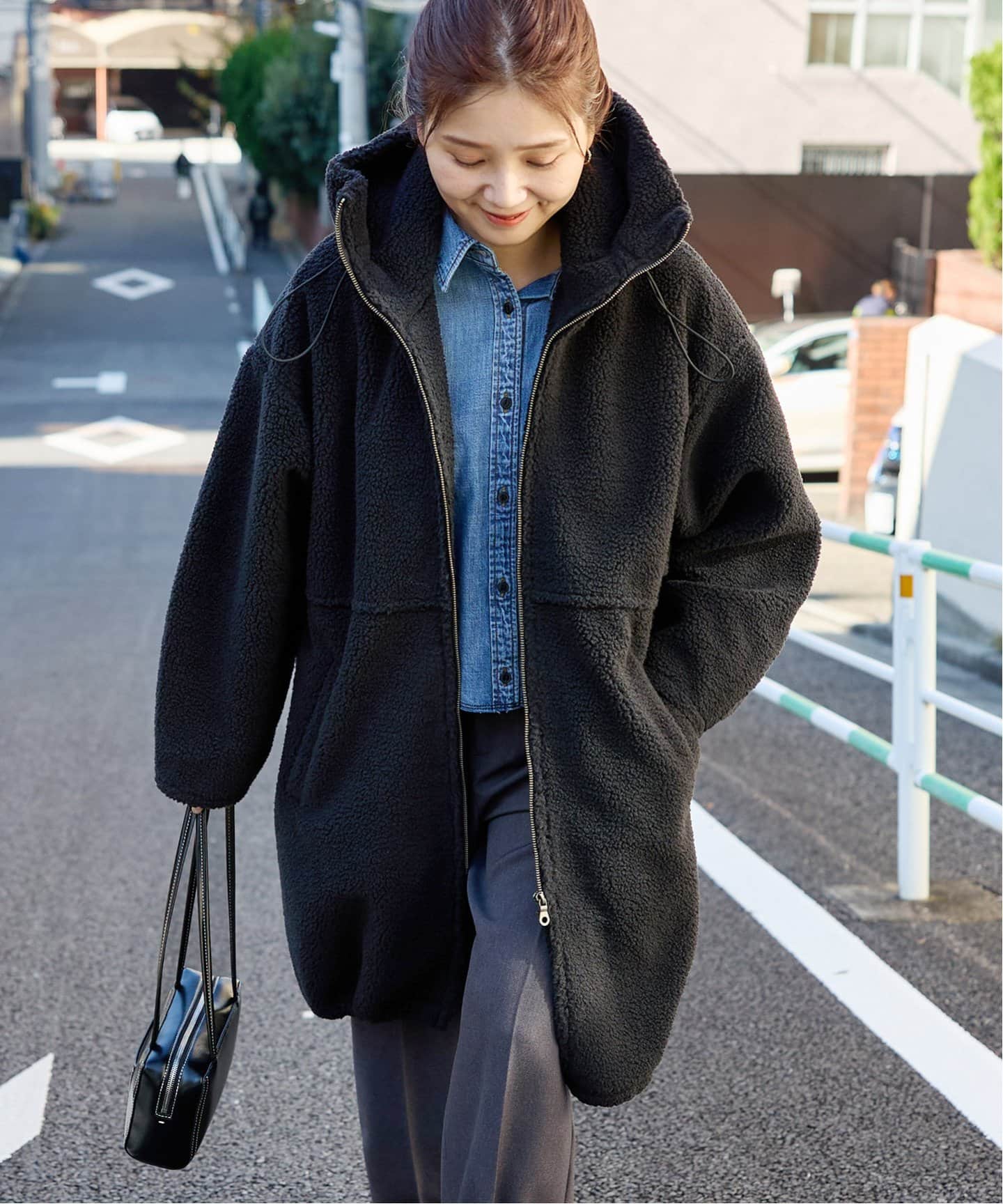 □《WEB限定追加》ボアフードコート（ボア・フリース）｜JOURNAL