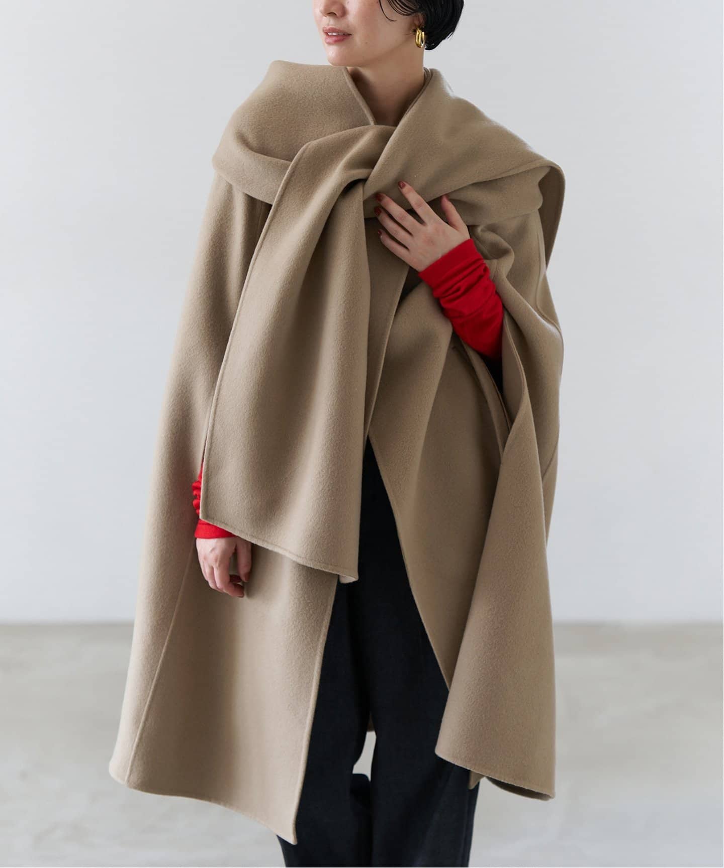 Super140s マントコート（ポンチョ・マント）｜VERMEIL par iena