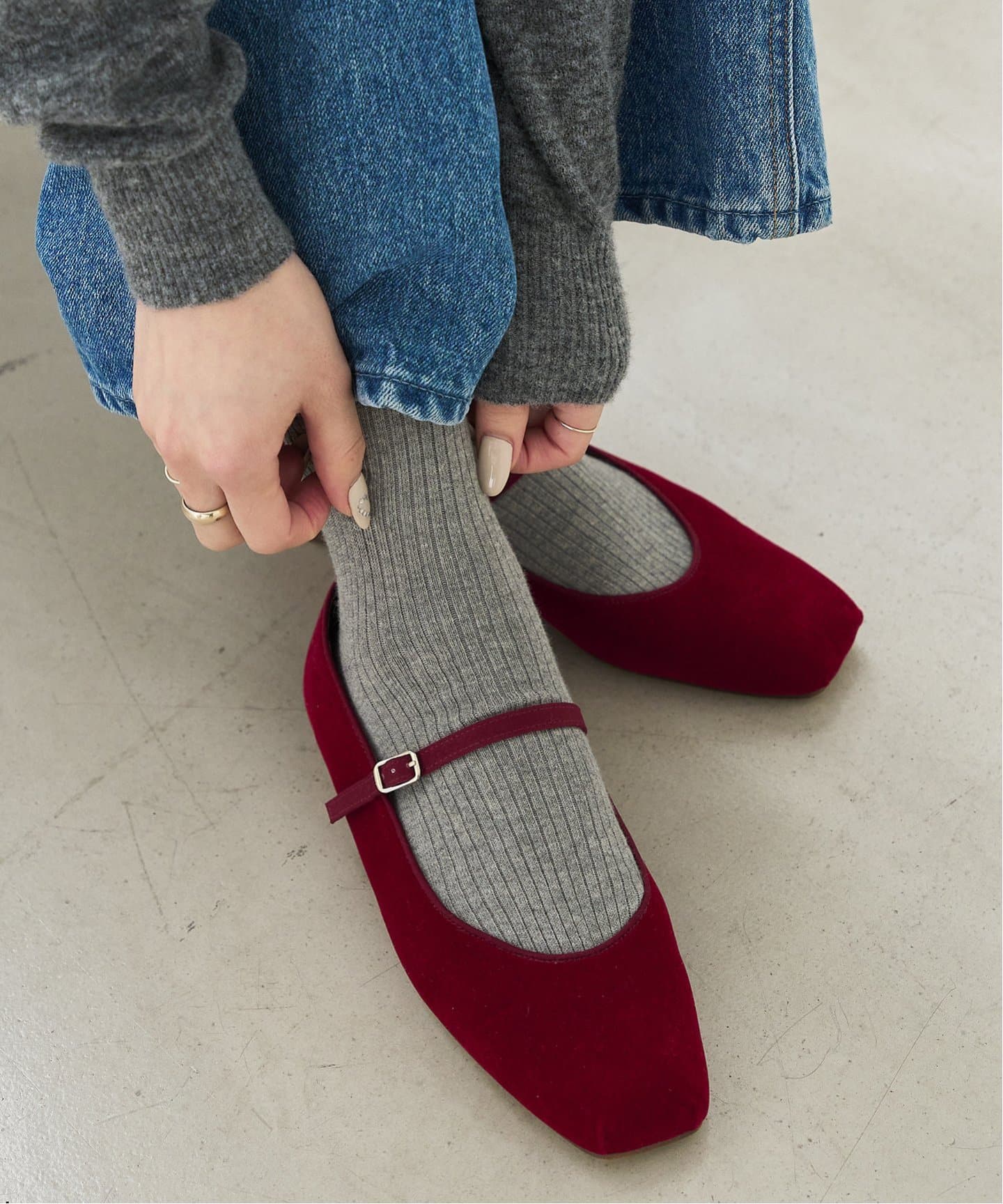 スクエアソフトメリージェーン（フラットシューズ）｜LE TALON（ル