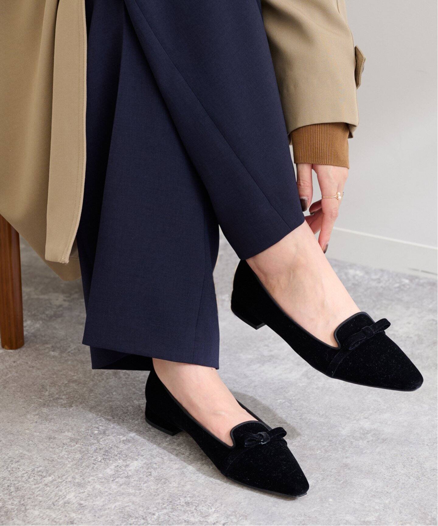 フレンチリボンオペラフラット（フラットシューズ）｜LE TALON（ル