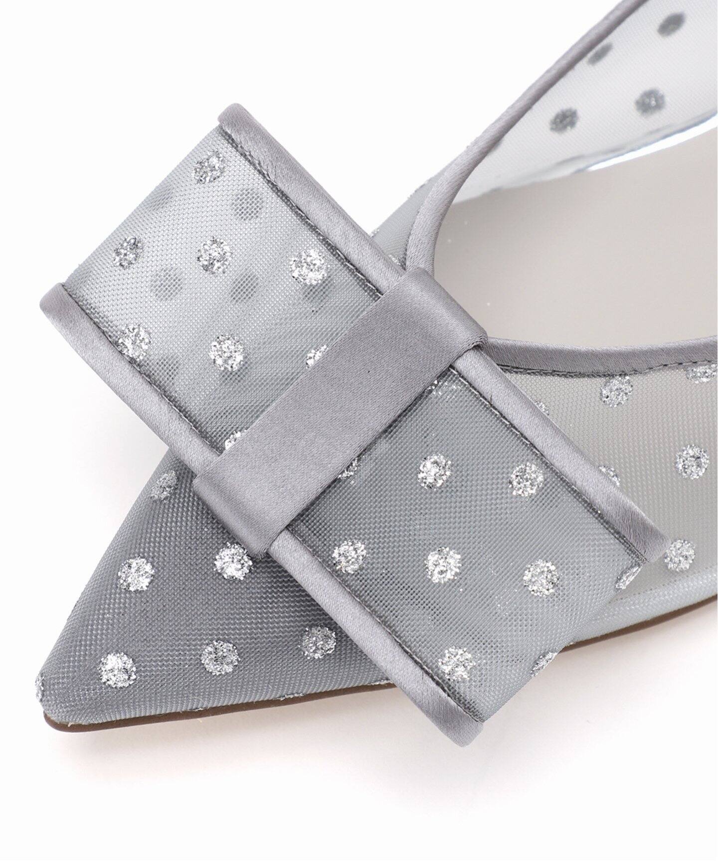 追加3》ポインテッドチュールリボンフラット（フラットシューズ）｜LE