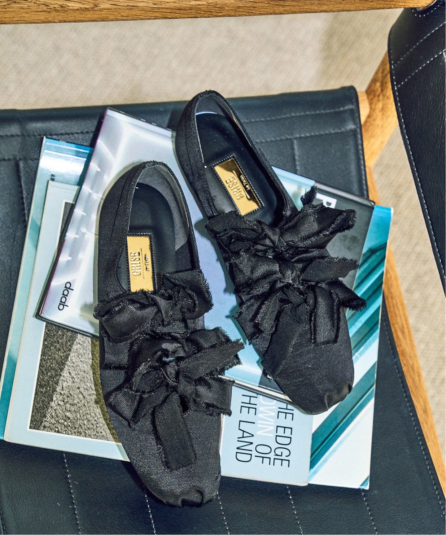 追加》GRISEサテンリボンバレリーナ（バレエシューズ）｜LE TALON（ル