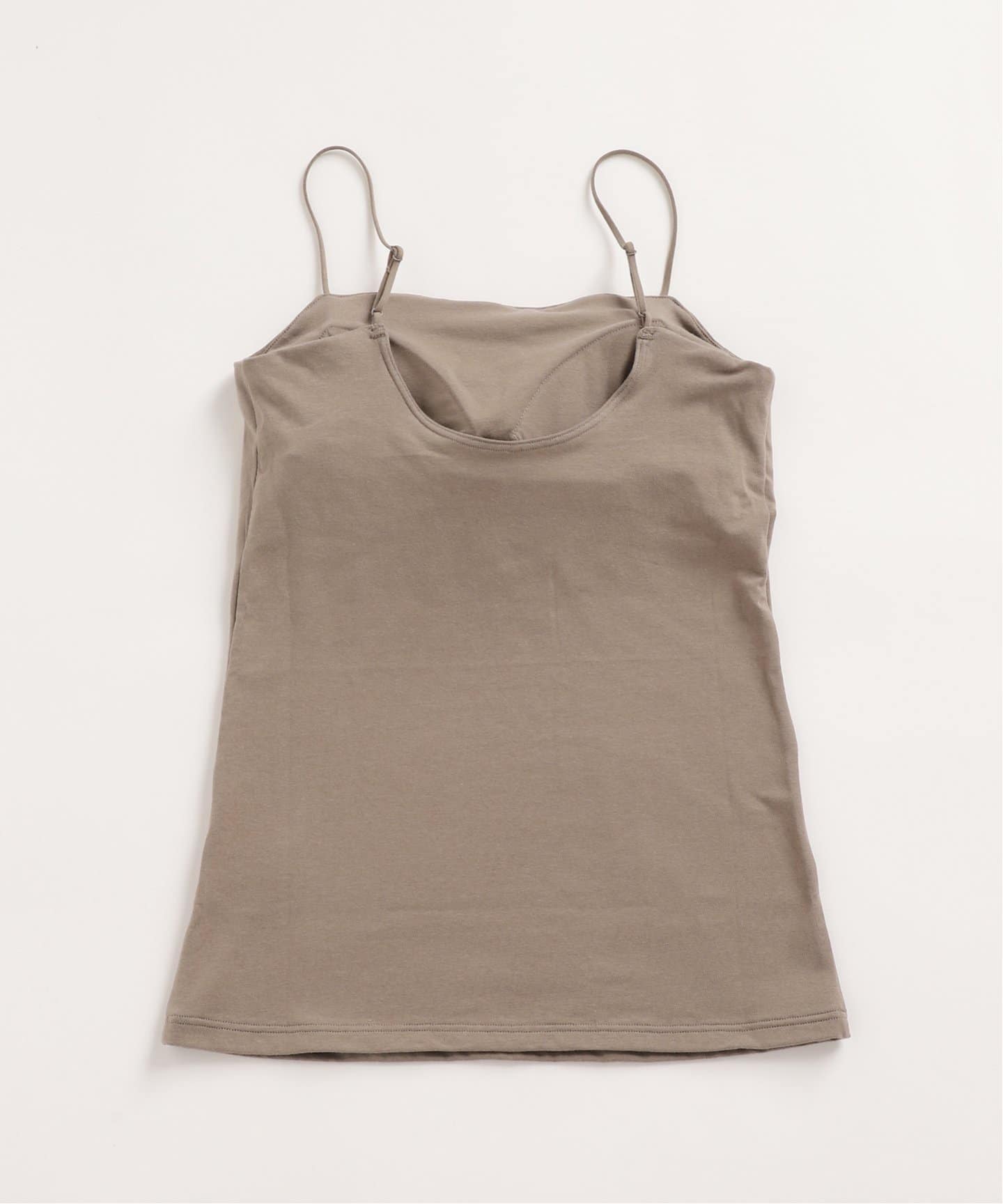 追加》オーガニックコットン混 ストレッチブラキャミソール（カップ