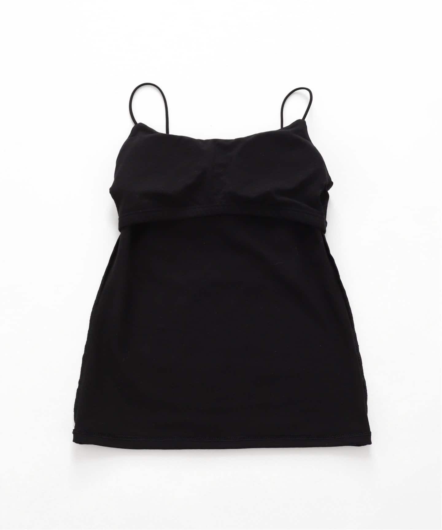 オーガニックコットン混 ストレッチバックオープンブラキャミソール