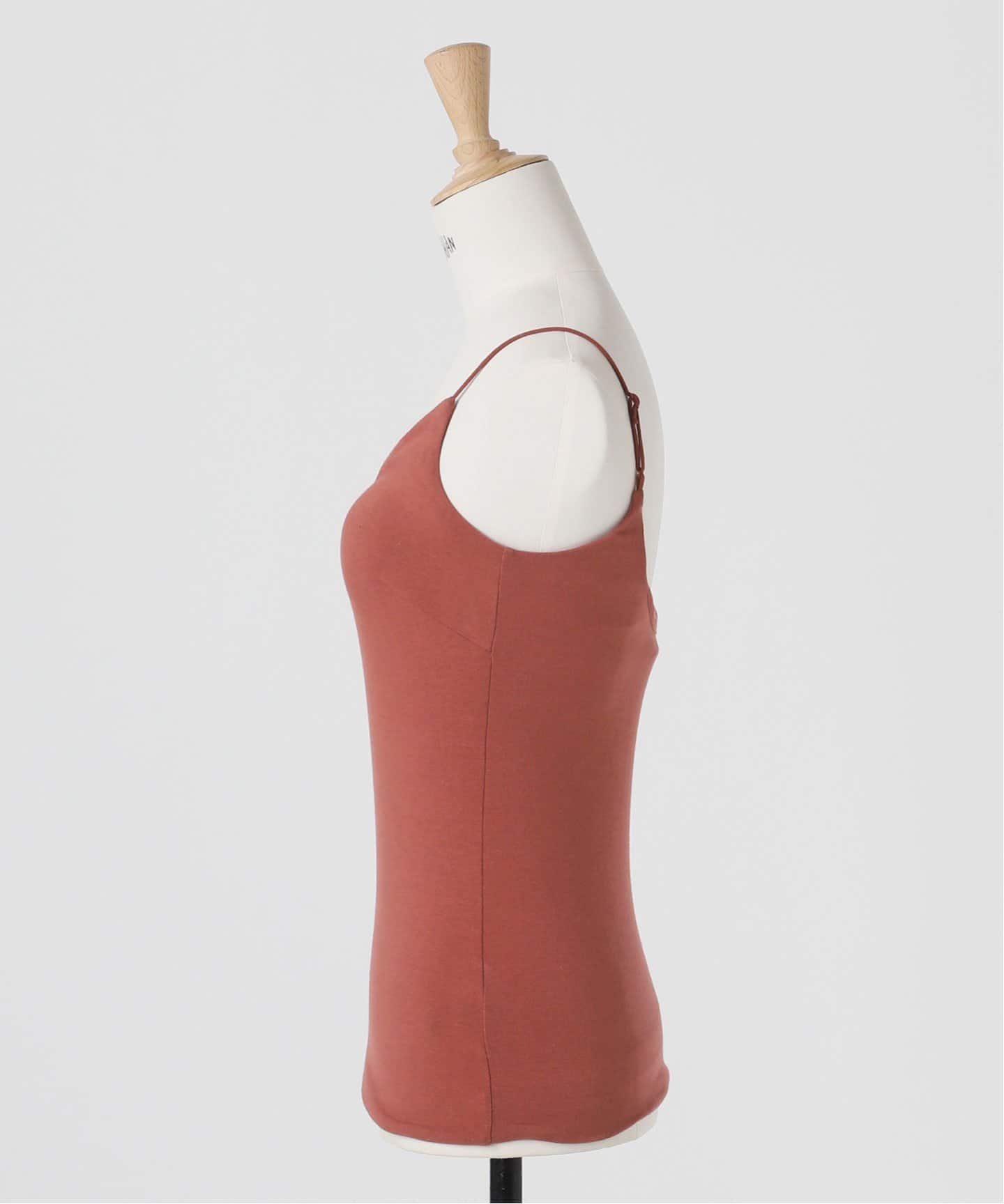 RESET】オーガニックコットン混 ブラキャミソール（ブリック）（カップ