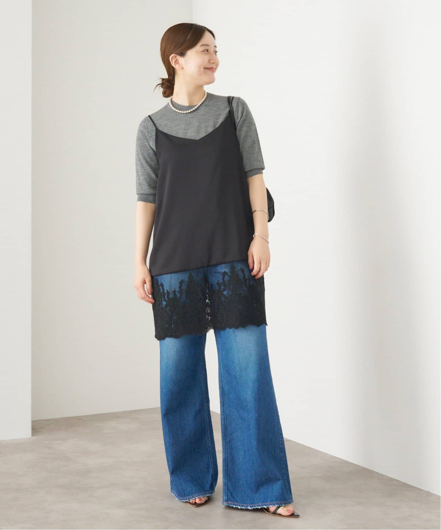 Satinレース キャミソールワンピース（ワンピース）｜IENA（イエナ）の