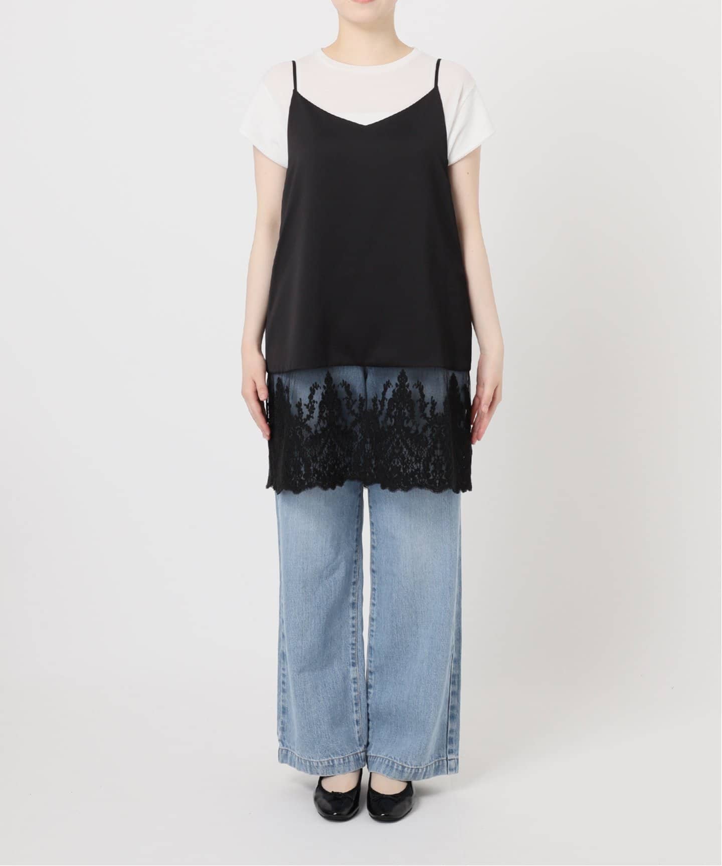 Satinレース キャミソールワンピース（ワンピース）｜IENA（イエナ）の