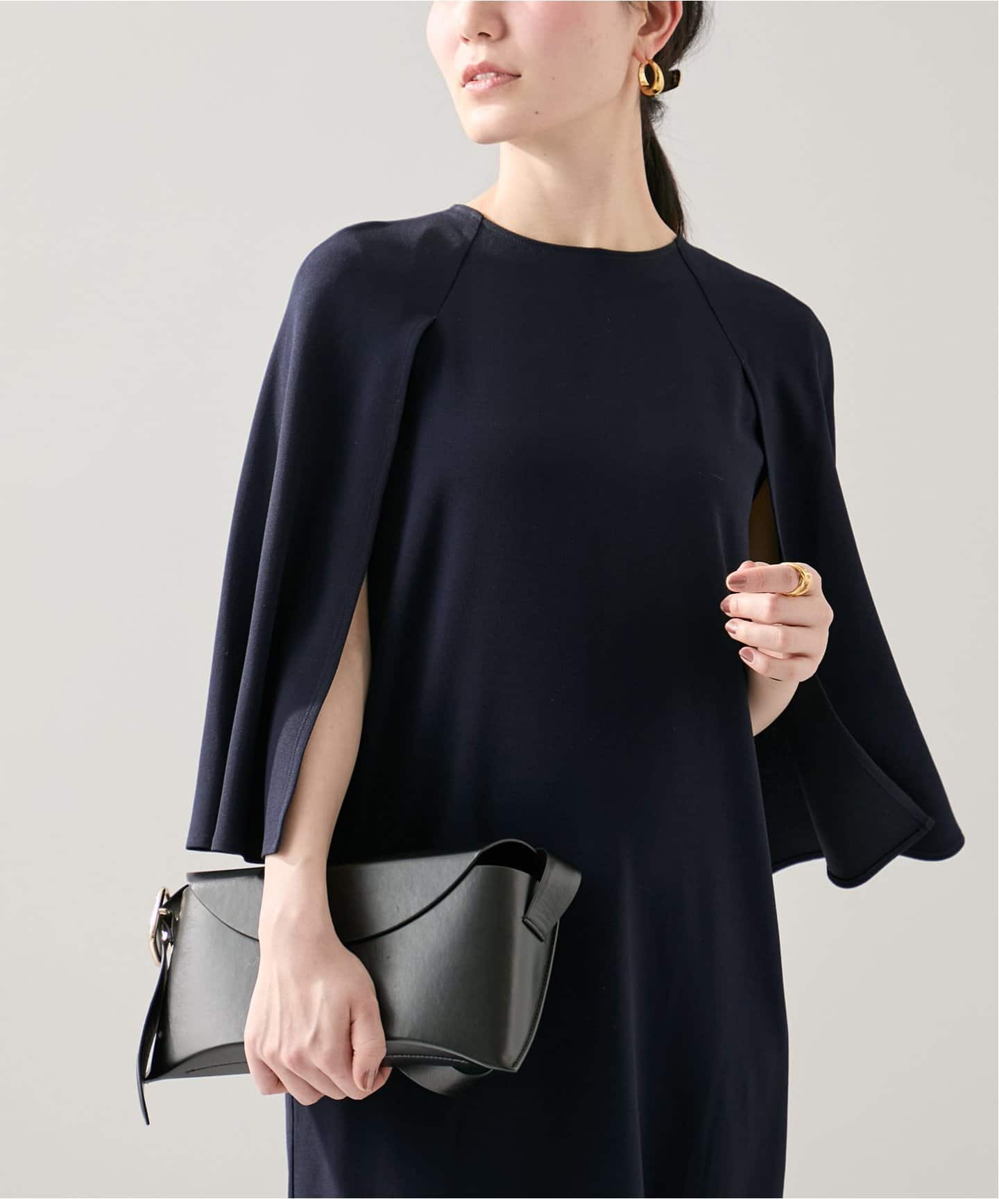 ACEPOLYバックサテンケープ風ワンピース（ワンピース）｜VERMEIL par