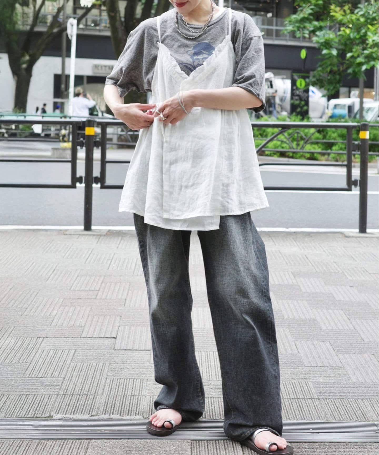 追加》60リネン キャミブラウス（シャツ／ブラウス）｜journal